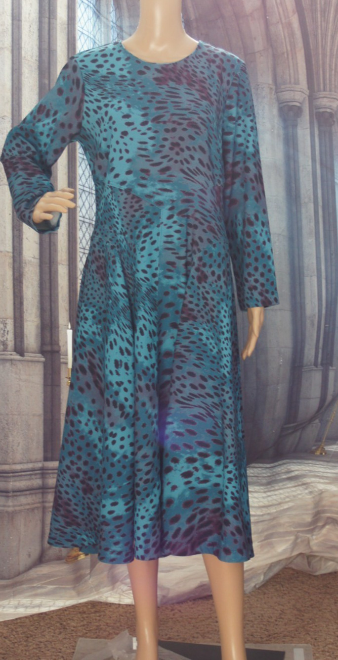 Natori Blue Cheetah Dress size 6